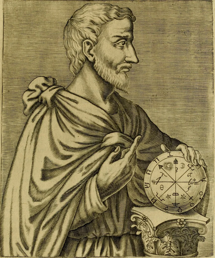 An illustration from Les vrais pourtraits et vies des hommes illustres grecz, latins et payens, 1584, leaf 138