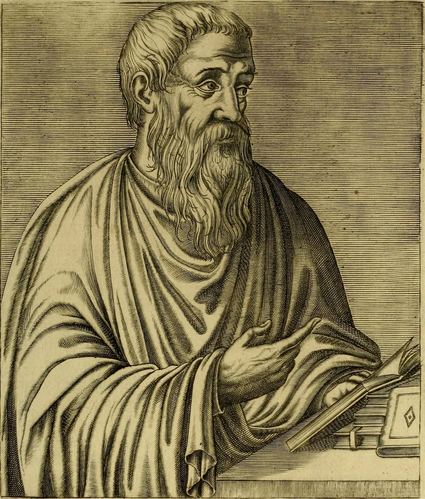 An illustration from Les vrais pourtraits et vies des hommes illustres grecz, latins et payens, 1584, leaf 188