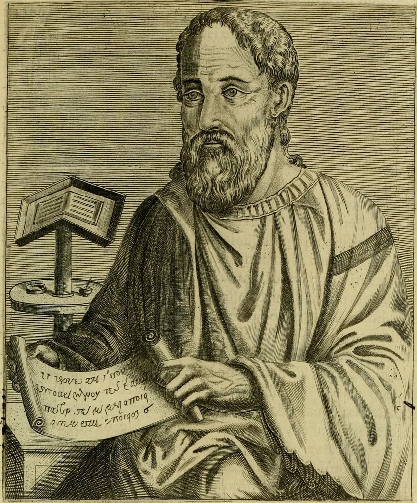 An illustration from Les vrais pourtraits et vies des hommes illustres grecz, latins et payens, 1584, leaf 210