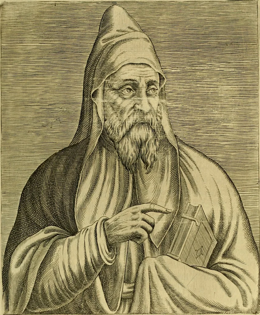 An illustration from Les vrais pourtraits et vies des hommes illustres grecz, latins et payens, 1584, leaf 248