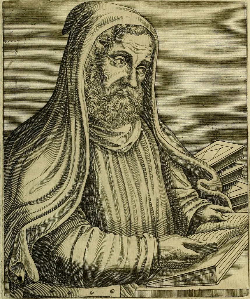 An illustration from Les vrais pourtraits et vies des hommes illustres grecz, latins et payens, 1584, leaf 262
