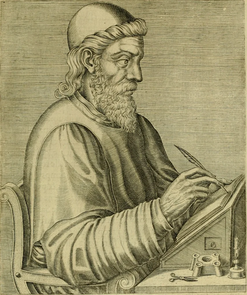 An illustration from Les vrais pourtraits et vies des hommes illustres grecz, latins et payens, 1584, leaf 278