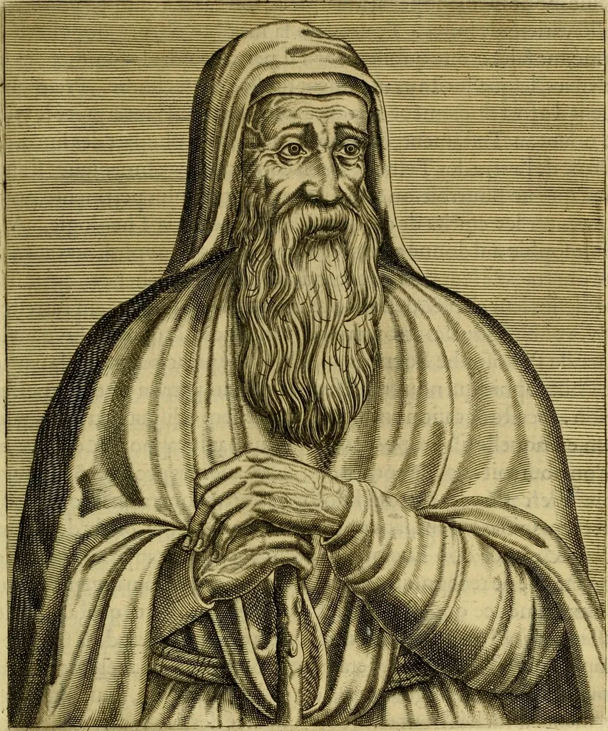An illustration from Les vrais pourtraits et vies des hommes illustres grecz, latins et payens, 1584, leaf 282