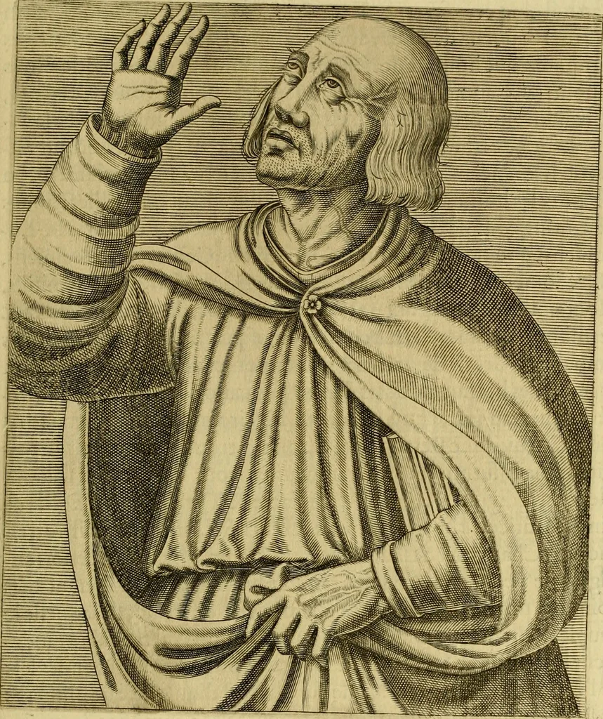 An illustration from Les vrais pourtraits et vies des hommes illustres grecz, latins et payens, 1584, leaf 292