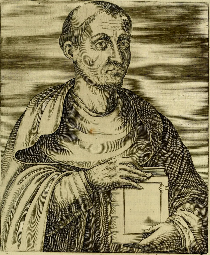 An illustration from Les vrais pourtraits et vies des hommes illustres grecz, latins et payens, 1584, leaf 314