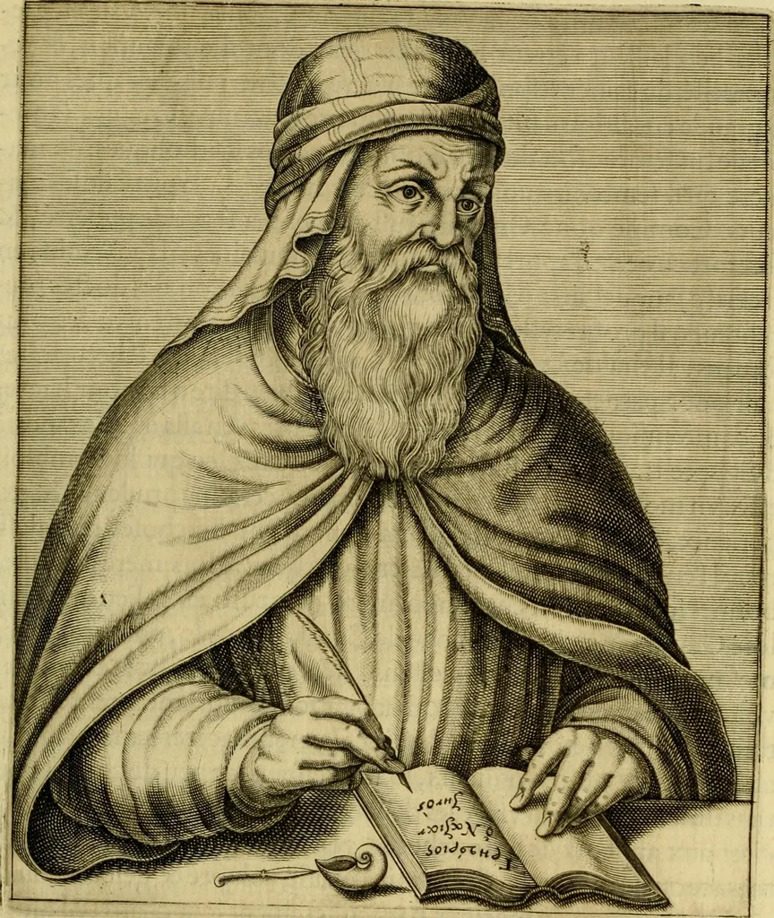 An illustration from Les vrais pourtraits et vies des hommes illustres grecz, latins et payens, 1584, leaf 72