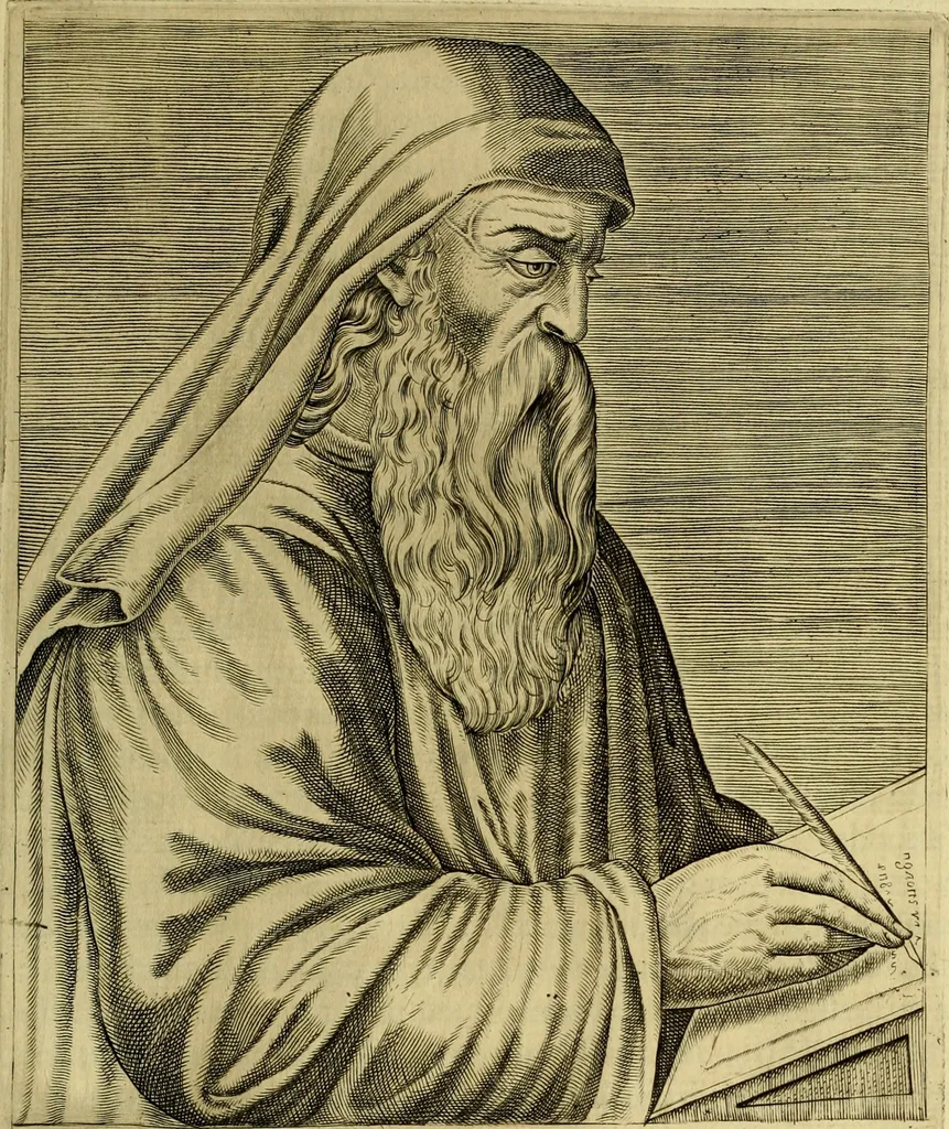 An illustration from Les vrais pourtraits et vies des hommes illustres grecz, latins et payens, 1584, leaf 90