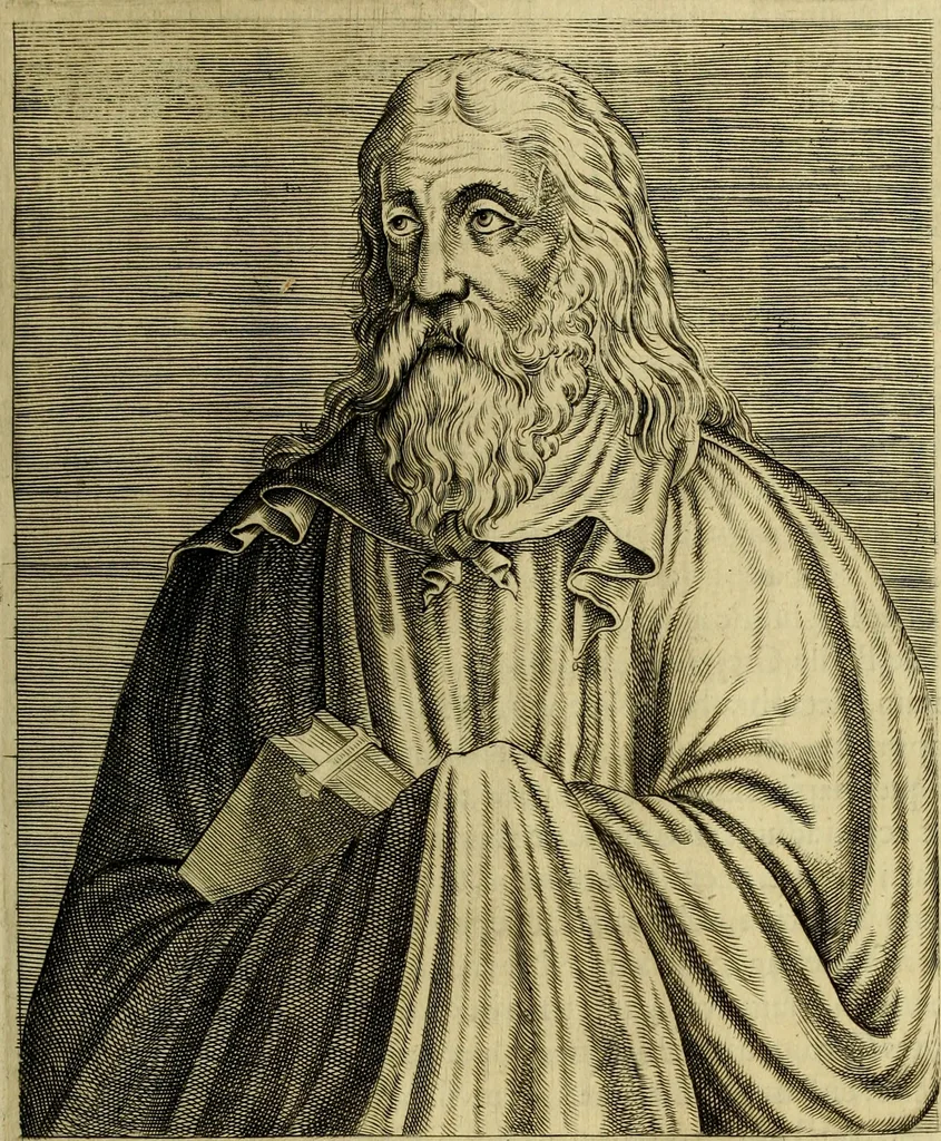 An illustration from Les vrais pourtraits et vies des hommes illustres grecz, latins et payens, 1584, leaf 96
