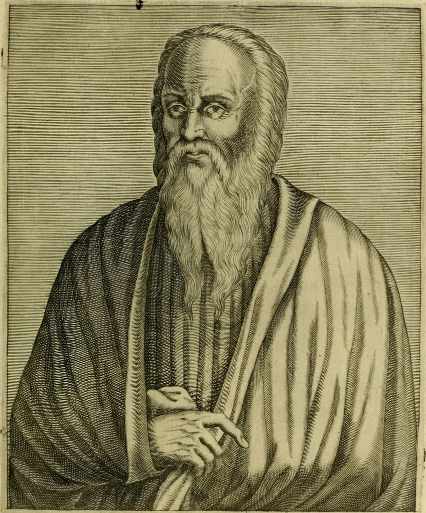 An illustration from Les vrais pourtraits et vies des hommes illustres grecz, latins et payens, 1584, leaf 142