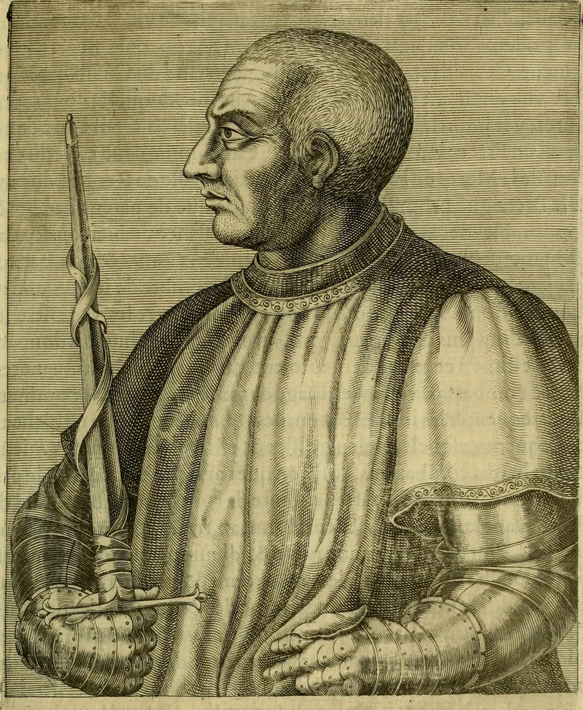 An illustration from Les vrais pourtraits et vies des hommes illustres grecz, latins et payens, 1584, leaf 178