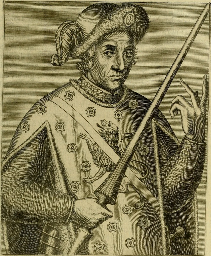 An illustration from Les vrais pourtraits et vies des hommes illustres grecz, latins et payens, 1584, leaf 186