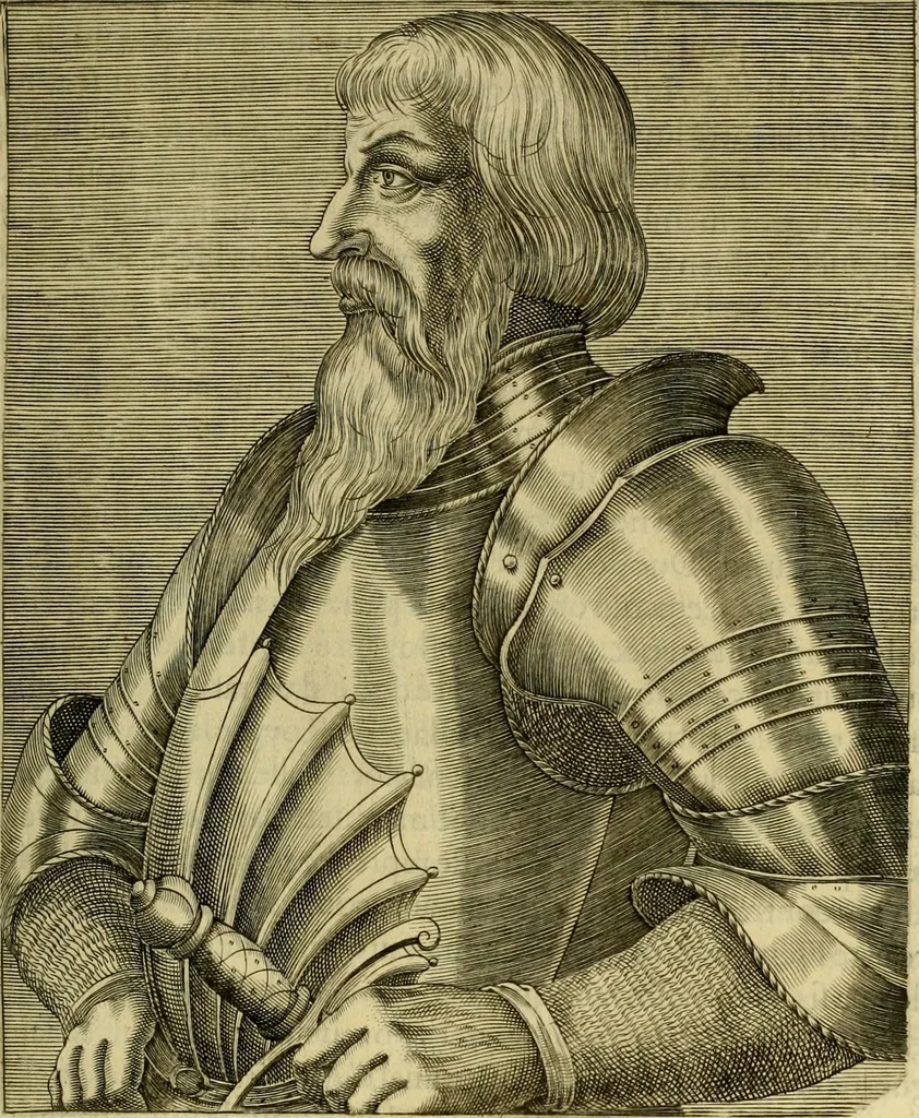 An illustration from Les vrais pourtraits et vies des hommes illustres grecz, latins et payens, 1584, leaf 204