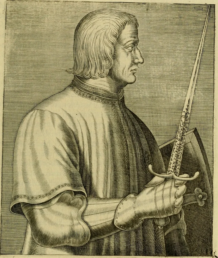 An illustration from Les vrais pourtraits et vies des hommes illustres grecz, latins et payens, 1584, leaf 224