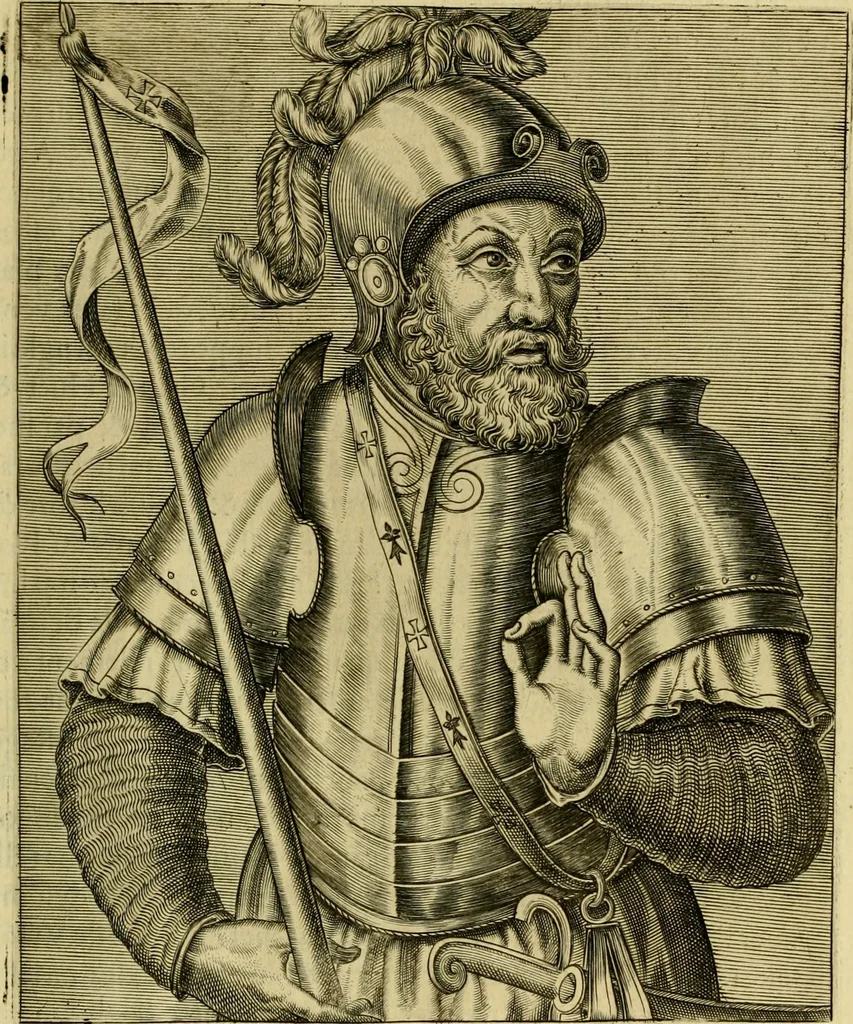 An illustration from Les vrais pourtraits et vies des hommes illustres grecz, latins et payens, 1584, leaf 238