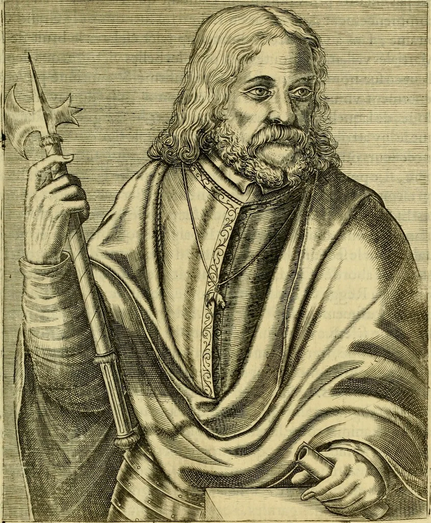 An illustration from Les vrais pourtraits et vies des hommes illustres grecz, latins et payens, 1584, leaf 312