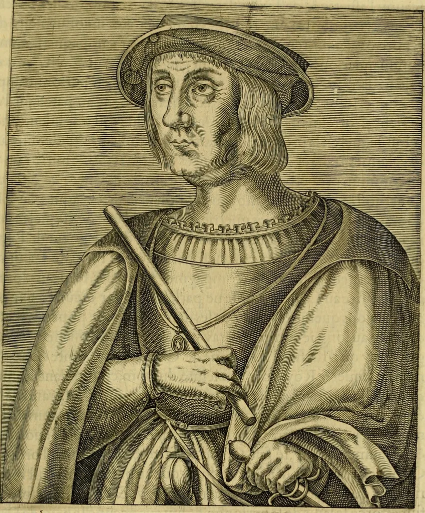 An illustration from Les vrais pourtraits et vies des hommes illustres grecz, latins et payens, 1584, leaf 344