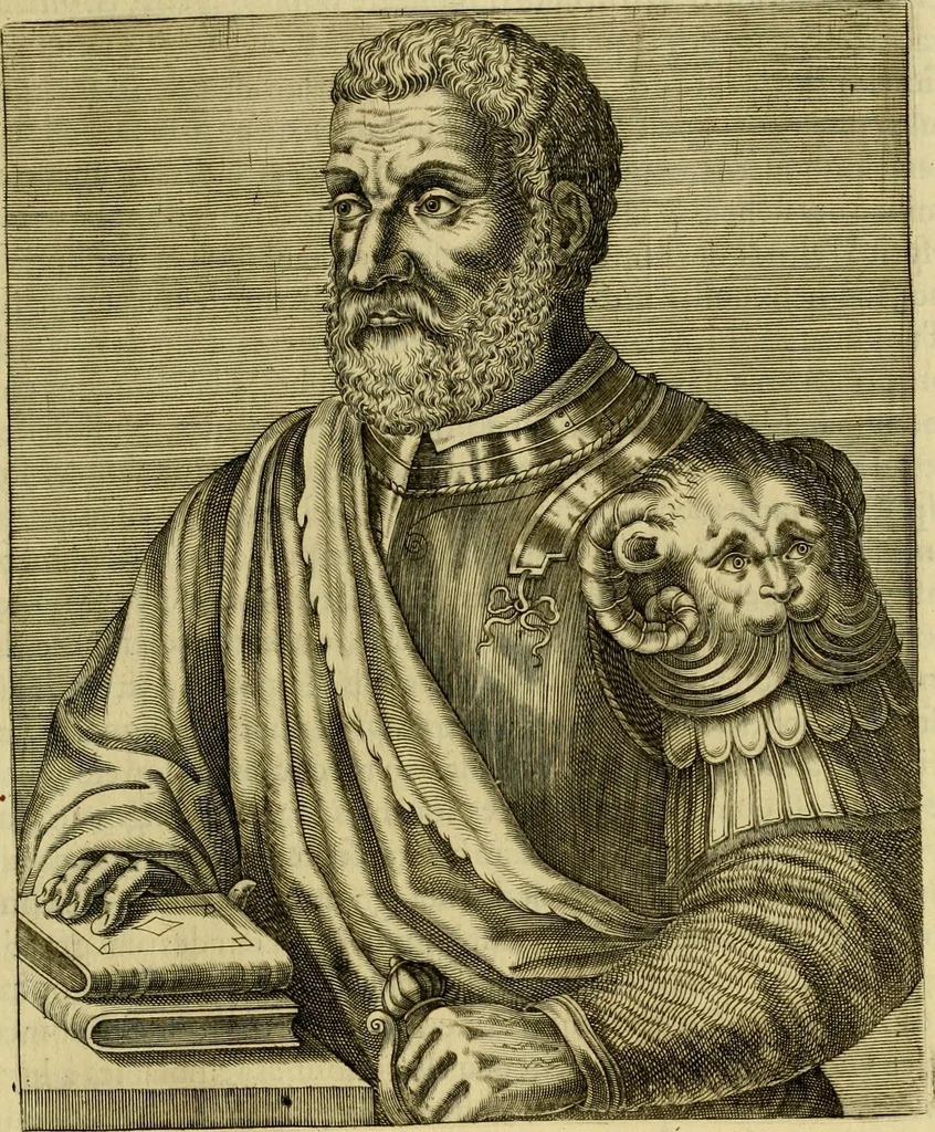 An illustration from Les vrais pourtraits et vies des hommes illustres grecz, latins et payens, 1584, leaf 396