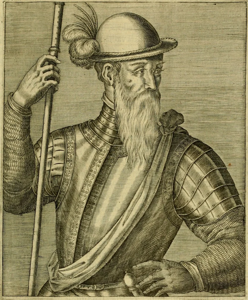 An illustration from Les vrais pourtraits et vies des hommes illustres grecz, latins et payens, 1584, leaf 408