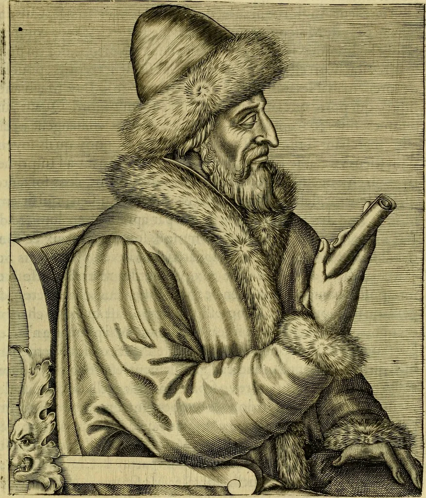 An illustration from Les vrais pourtraits et vies des hommes illustres grecz, latins et payens, 1584, leaf 438