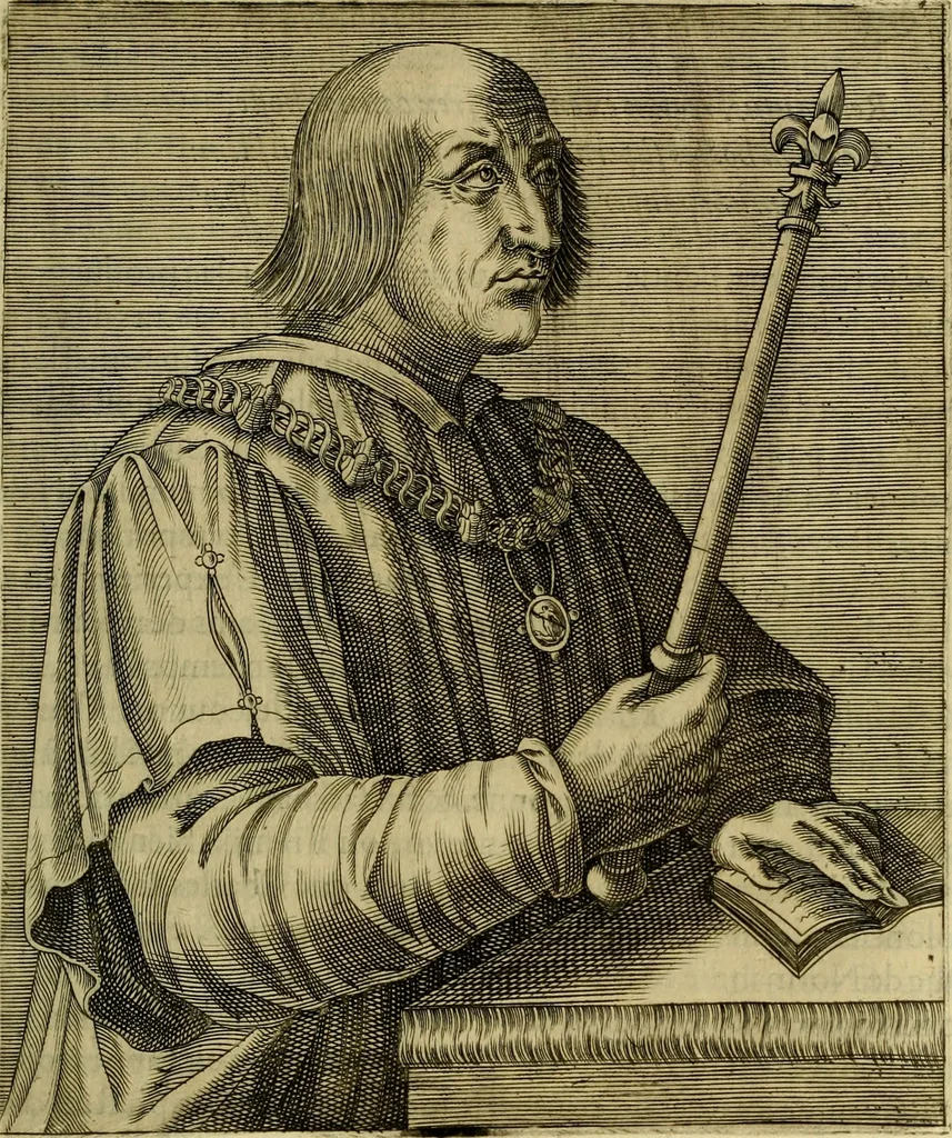 An illustration from Les vrais pourtraits et vies des hommes illustres grecz, latins et payens, 1584, leaf 60