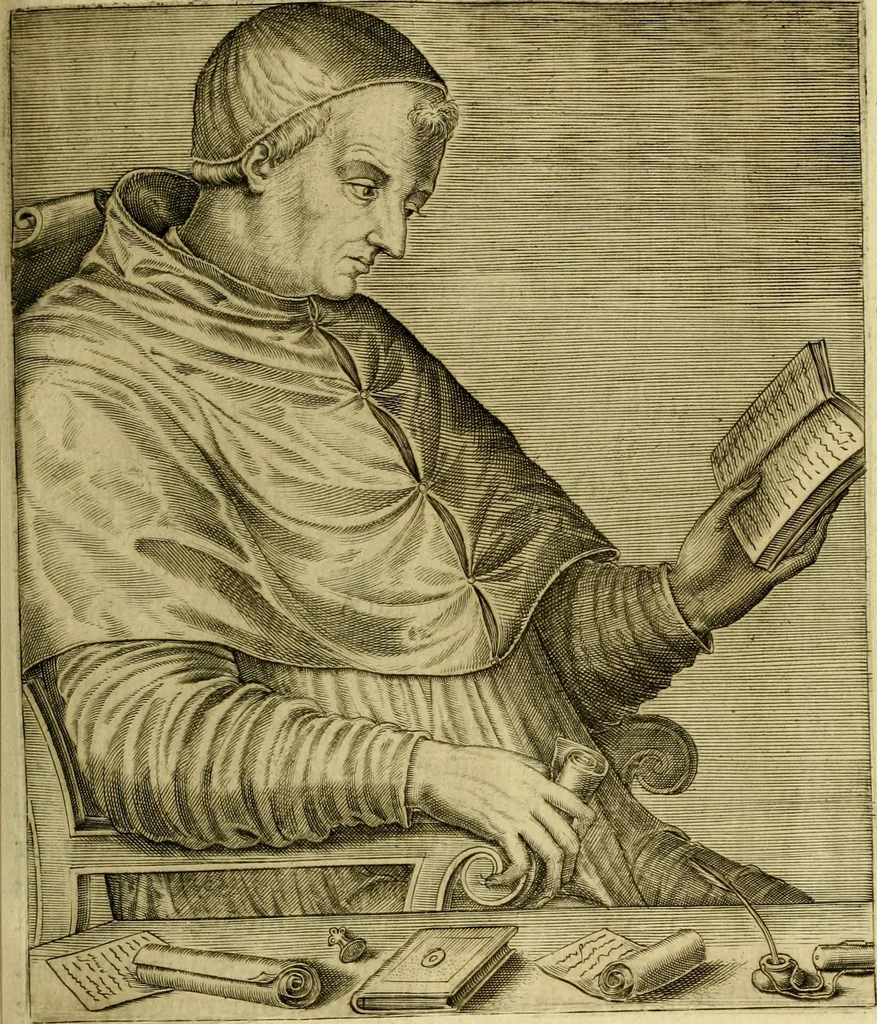 An illustration from Les vrais pourtraits et vies des hommes illustres grecz, latins et payens, 1584, leaf 260