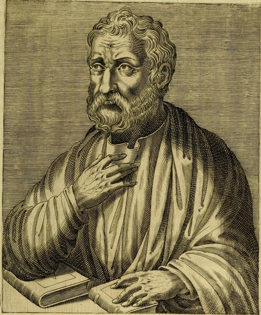 An illustration from Les vrais pourtraits et vies des hommes illustres grecz, latins et payens, 1584, leaf 422