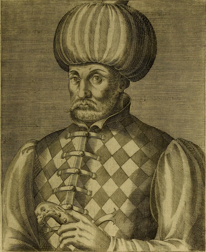 An illustration from Les vrais pourtraits et vies des hommes illustres grecz, latins et payens, 1584, leaf 498