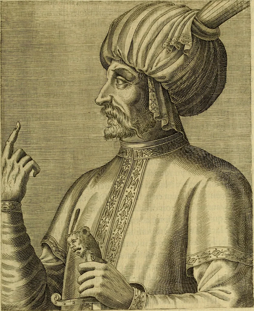 An illustration from Les vrais pourtraits et vies des hommes illustres grecz, latins et payens, 1584, leaf 508