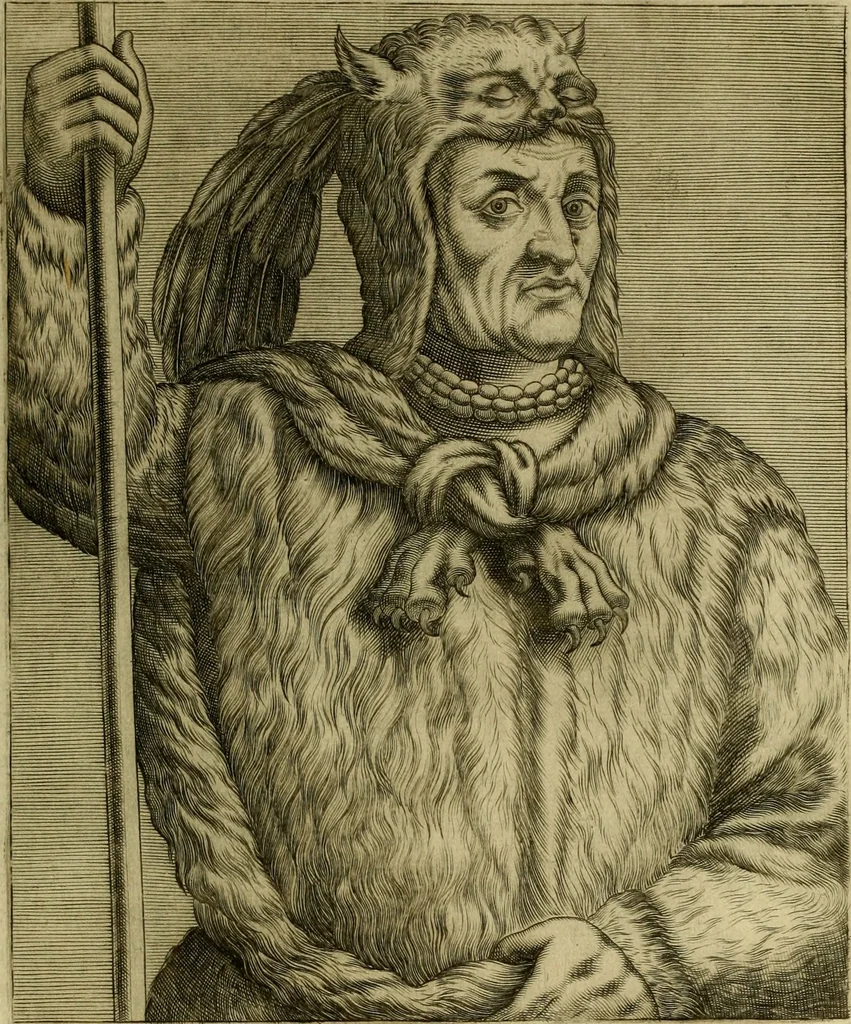 An illustration from Les vrais pourtraits et vies des hommes illustres grecz, latins et payens, 1584, leaf 520