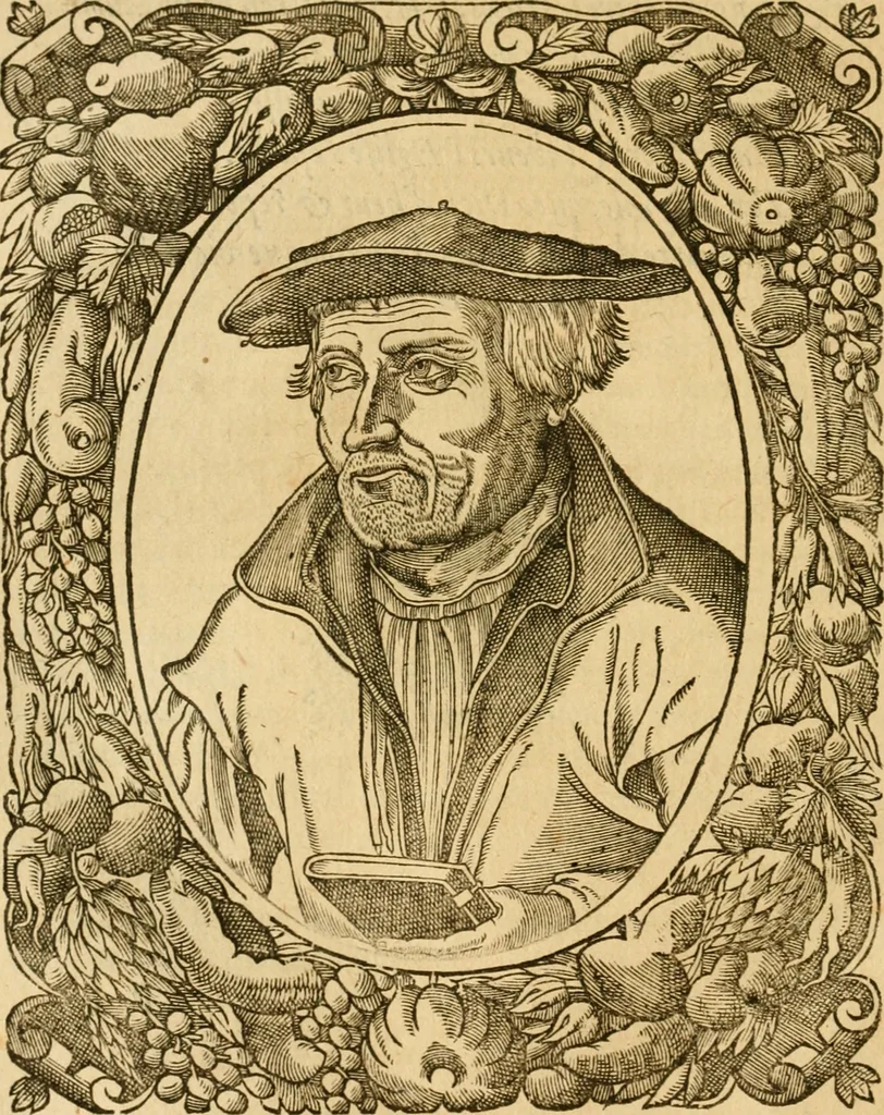 An illustration from Les vrais povrtraits des hommes illvstres en piete et doctrine : dv trauail desquels Diev s'est serui en ces derniers temps, pour remettre sus la vraye Religion en diuers pays de la chrestienté : auec les descriptions de leur vie & de leurs faits plus memorables : plvs, qvaranteqvatre emblemes chrestiens, 1581, leaf 125