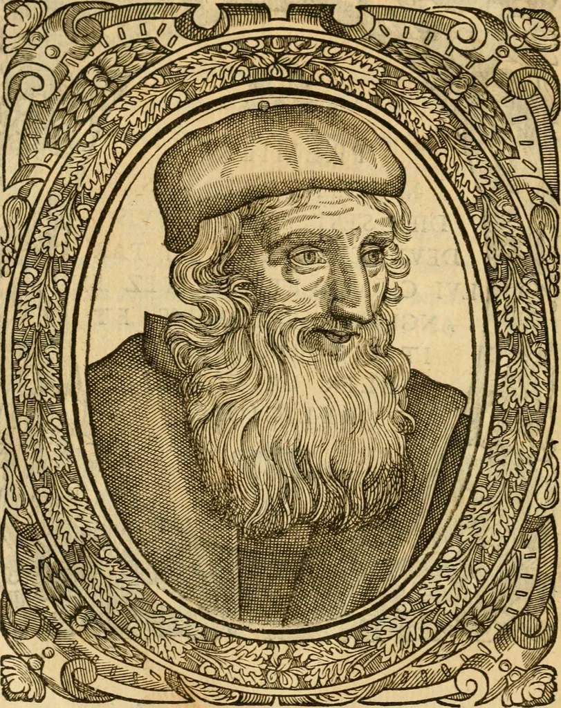 An illustration from Les vrais povrtraits des hommes illvstres en piete et doctrine : dv trauail desquels Diev s'est serui en ces derniers temps, pour remettre sus la vraye Religion en diuers pays de la chrestienté : auec les descriptions de leur vie & de leurs faits plus memorables : plvs, qvaranteqvatre emblemes chrestiens, 1581, leaf 13