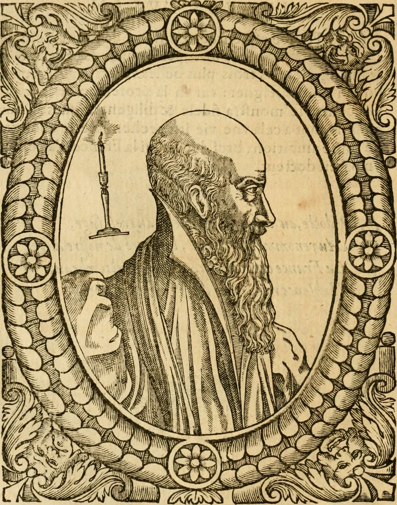 An illustration from Les vrais povrtraits des hommes illvstres en piete et doctrine : dv trauail desquels Diev s'est serui en ces derniers temps, pour remettre sus la vraye Religion en diuers pays de la chrestienté : auec les descriptions de leur vie & de leurs faits plus memorables : plvs, qvaranteqvatre emblemes chrestiens, 1581, leaf 153