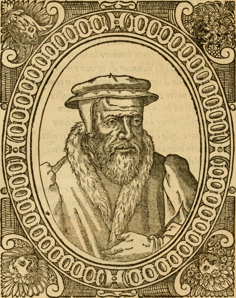 An illustration from Les vrais povrtraits des hommes illvstres en piete et doctrine : dv trauail desquels Diev s'est serui en ces derniers temps, pour remettre sus la vraye Religion en diuers pays de la chrestienté : auec les descriptions de leur vie & de leurs faits plus memorables : plvs, qvaranteqvatre emblemes chrestiens, 1581, leaf 193
