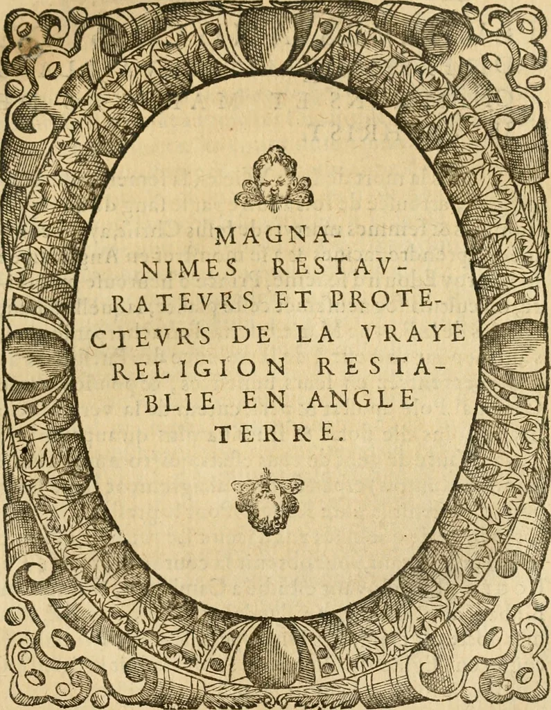An illustration from Les vrais povrtraits des hommes illvstres en piete et doctrine : dv trauail desquels Diev s'est serui en ces derniers temps, pour remettre sus la vraye Religion en diuers pays de la chrestienté : auec les descriptions de leur vie & de leurs faits plus memorables : plvs, qvaranteqvatre emblemes chrestiens, 1581, leaf 200