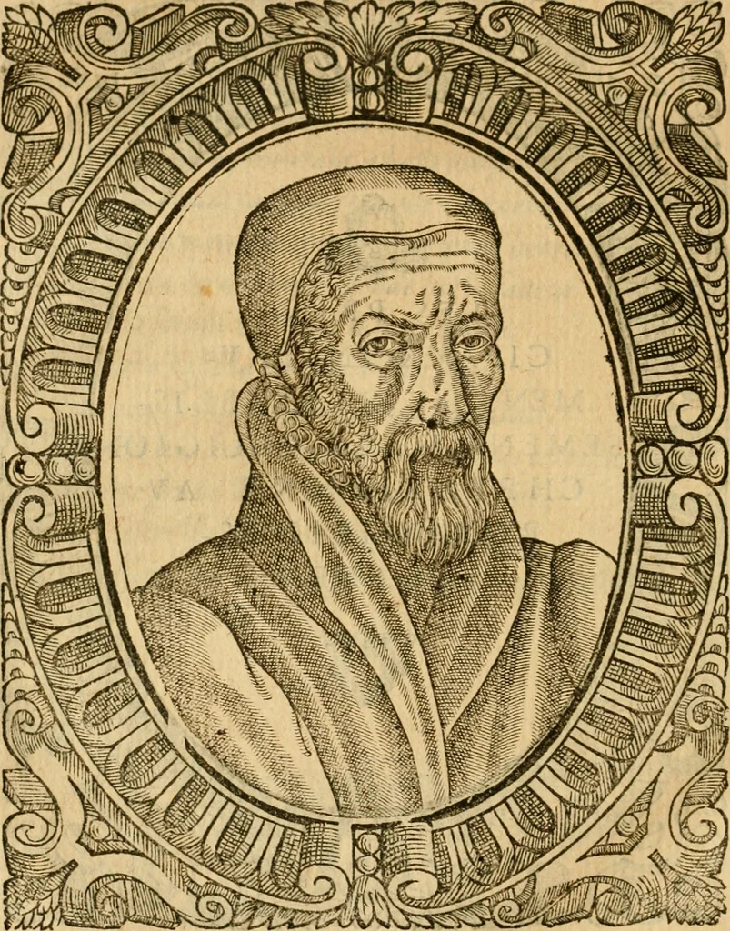 An illustration from Les vrais povrtraits des hommes illvstres en piete et doctrine : dv trauail desquels Diev s'est serui en ces derniers temps, pour remettre sus la vraye Religion en diuers pays de la chrestienté : auec les descriptions de leur vie & de leurs faits plus memorables : plvs, qvaranteqvatre emblemes chrestiens, 1581, leaf 215