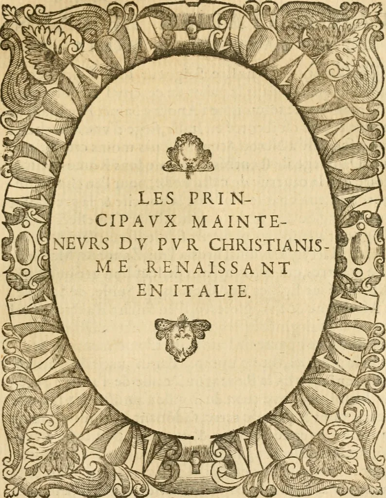An illustration from Les vrais povrtraits des hommes illvstres en piete et doctrine : dv trauail desquels Diev s'est serui en ces derniers temps, pour remettre sus la vraye Religion en diuers pays de la chrestienté : auec les descriptions de leur vie & de leurs faits plus memorables : plvs, qvaranteqvatre emblemes chrestiens, 1581, leaf 236