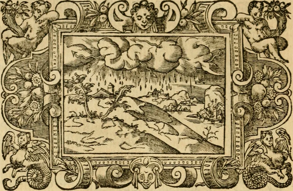An illustration from Les vrais povrtraits des hommes illvstres en piete et doctrine : dv trauail desquels Diev s'est serui en ces derniers temps, pour remettre sus la vraye Religion en diuers pays de la chrestienté : auec les descriptions de leur vie & de leurs faits plus memorables : plvs, qvaranteqvatre emblemes chrestiens, 1581, leaf 263