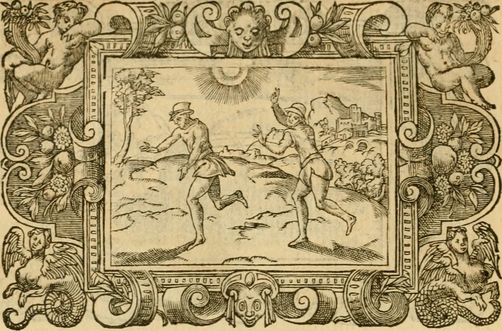 An illustration from Les vrais povrtraits des hommes illvstres en piete et doctrine : dv trauail desquels Diev s'est serui en ces derniers temps, pour remettre sus la vraye Religion en diuers pays de la chrestienté : auec les descriptions de leur vie & de leurs faits plus memorables : plvs, qvaranteqvatre emblemes chrestiens, 1581, leaf 265