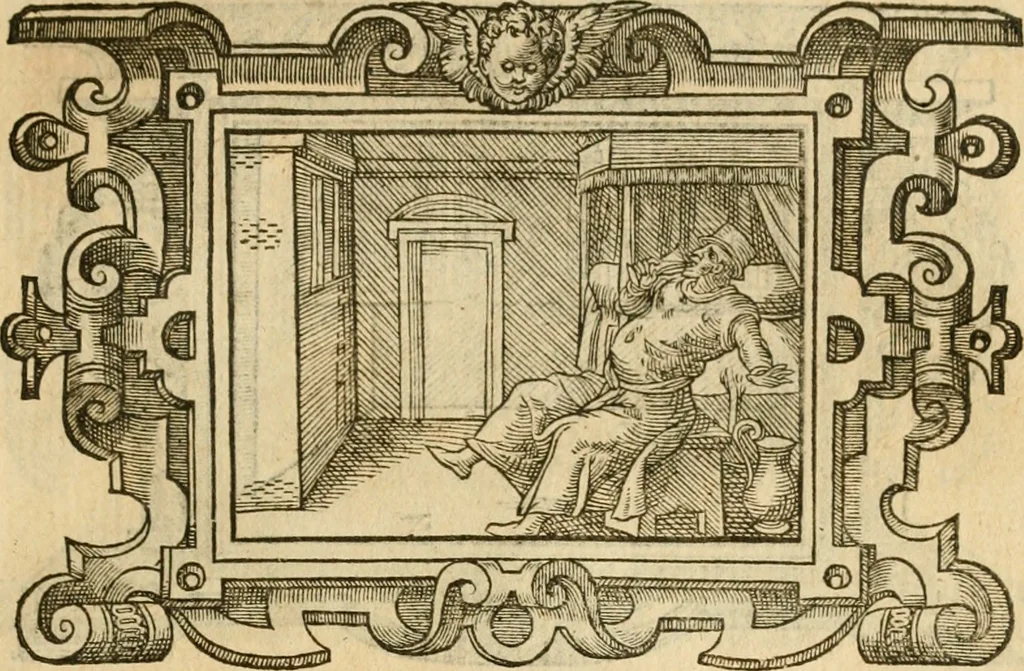 An illustration from Les vrais povrtraits des hommes illvstres en piete et doctrine : dv trauail desquels Diev s'est serui en ces derniers temps, pour remettre sus la vraye Religion en diuers pays de la chrestienté : auec les descriptions de leur vie & de leurs faits plus memorables : plvs, qvaranteqvatre emblemes chrestiens, 1581, leaf 266