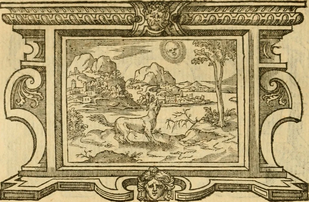 An illustration from Les vrais povrtraits des hommes illvstres en piete et doctrine : dv trauail desquels Diev s'est serui en ces derniers temps, pour remettre sus la vraye Religion en diuers pays de la chrestienté : auec les descriptions de leur vie & de leurs faits plus memorables : plvs, qvaranteqvatre emblemes chrestiens, 1581, leaf 273