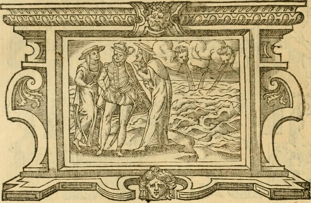 An illustration from Les vrais povrtraits des hommes illvstres en piete et doctrine : dv trauail desquels Diev s'est serui en ces derniers temps, pour remettre sus la vraye Religion en diuers pays de la chrestienté : auec les descriptions de leur vie & de leurs faits plus memorables : plvs, qvaranteqvatre emblemes chrestiens, 1581, leaf 275