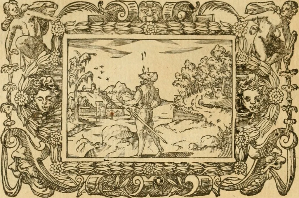 An illustration from Les vrais povrtraits des hommes illvstres en piete et doctrine : dv trauail desquels Diev s'est serui en ces derniers temps, pour remettre sus la vraye Religion en diuers pays de la chrestienté : auec les descriptions de leur vie & de leurs faits plus memorables : plvs, qvaranteqvatre emblemes chrestiens, 1581, leaf 277