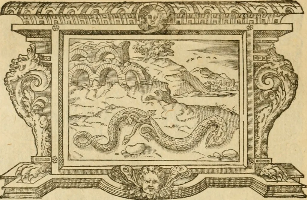 An illustration from Les vrais povrtraits des hommes illvstres en piete et doctrine : dv trauail desquels Diev s'est serui en ces derniers temps, pour remettre sus la vraye Religion en diuers pays de la chrestienté : auec les descriptions de leur vie & de leurs faits plus memorables : plvs, qvaranteqvatre emblemes chrestiens, 1581, leaf 283