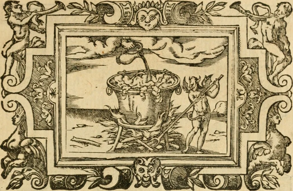 An illustration from Les vrais povrtraits des hommes illvstres en piete et doctrine : dv trauail desquels Diev s'est serui en ces derniers temps, pour remettre sus la vraye Religion en diuers pays de la chrestienté : auec les descriptions de leur vie & de leurs faits plus memorables : plvs, qvaranteqvatre emblemes chrestiens, 1581, leaf 286