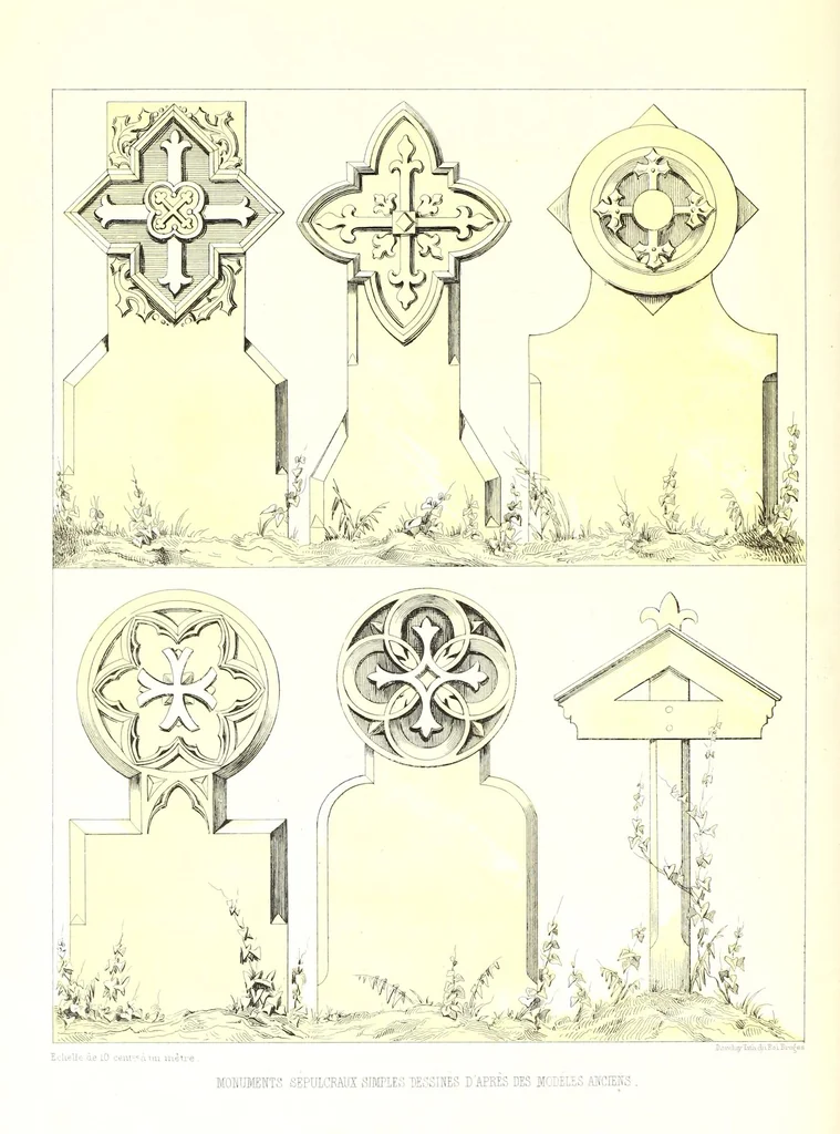 An illustration from Les vrais principes de l'architecture ogivale ou chrétienne : avec des remarques sur leur renaissance au temps actuel, 1850, leaf 178