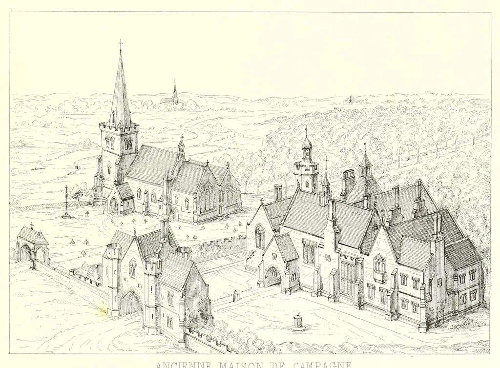 An illustration from Les vrais principes de l'architecture ogivale ou chrétienne : avec des remarques sur leur renaissance au temps actuel, 1850, leaf 201