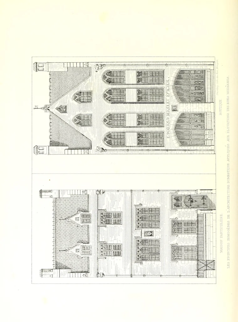 An illustration from Les vrais principes de l'architecture ogivale ou chrétienne : avec des remarques sur leur renaissance au temps actuel, 1850, leaf 210