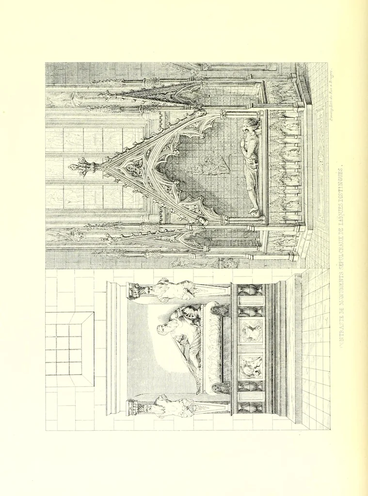 An illustration from Les vrais principes de l'architecture ogivale ou chrétienne : avec des remarques sur leur renaissance au temps actuel, 1850, leaf 374