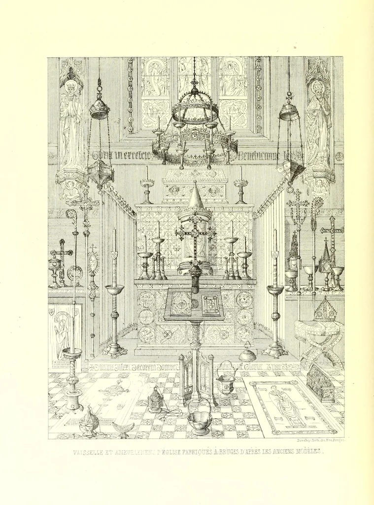 An illustration from Les vrais principes de l'architecture ogivale ou chrétienne : avec des remarques sur leur renaissance au temps actuel, 1850, leaf 404