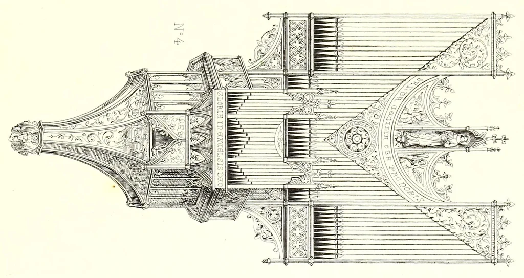 An illustration from Les vrais principes de l'architecture ogivale ou chrétienne : avec des remarques sur leur renaissance au temps actuel, 1850, leaf 433